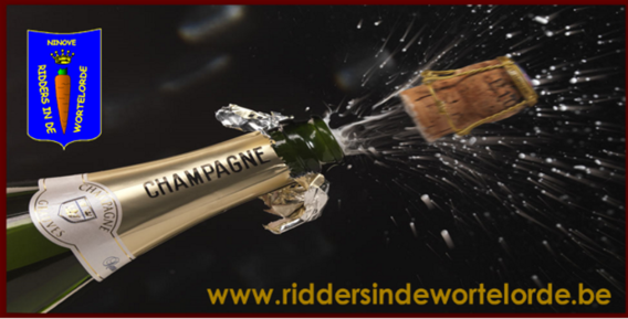 Ridders_in_de_wortelorde_promotie_champagneverkoop