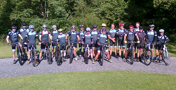 groepsfoto mountainbikers