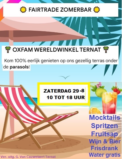 Affiche van de zomerbar Werldwinkel Ternat