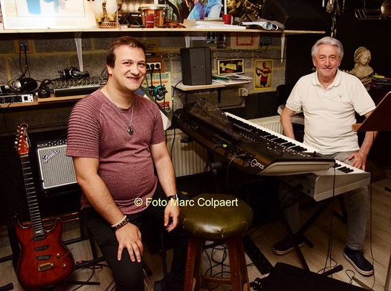 Samen in de studio met Jeremy en Freddy. - Foto marc colpaert