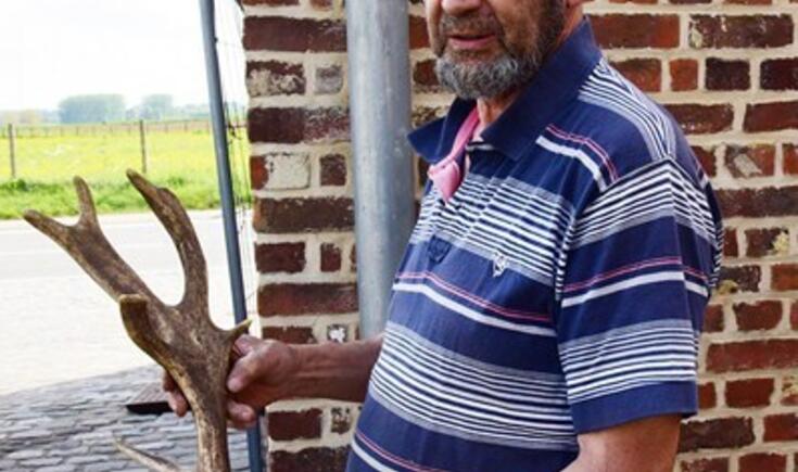 Louis Marie toont het gewei Foto Marc Colpaert