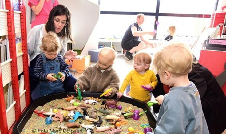 Extra plezierig voor kinderen in de bib.- Foto Marc Colpaert
