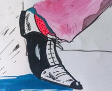 Dancing shoes voor fuif lapwerk