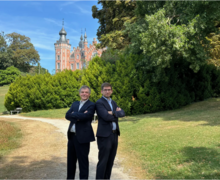 Erkend vastgoedmakelaars Erik De Mulder en Anthony Pervolarakis van Vastgoedgroep Dewaele.